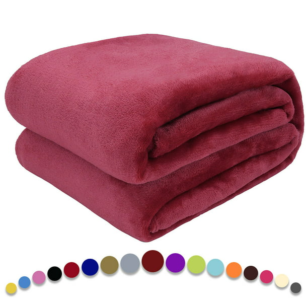 Throw Size Blanket – All Season Lightweight & Plush Hypoallergenic Microfiber Blankets for Bed 60 x 80 Red Pink Love Couch or Travel 